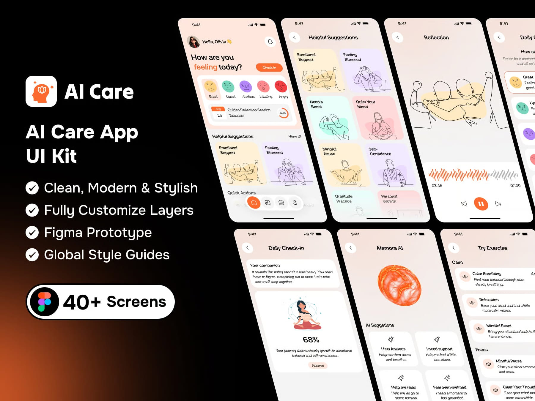 AI Care App UI Kit (demo)